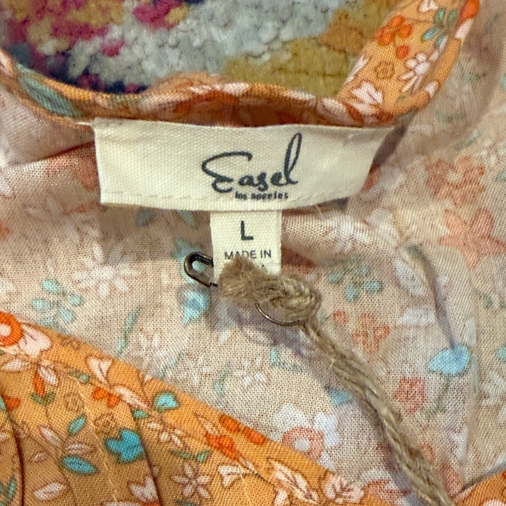 Easel Women's Mustard Floral Blouse - Picture 3 of 5